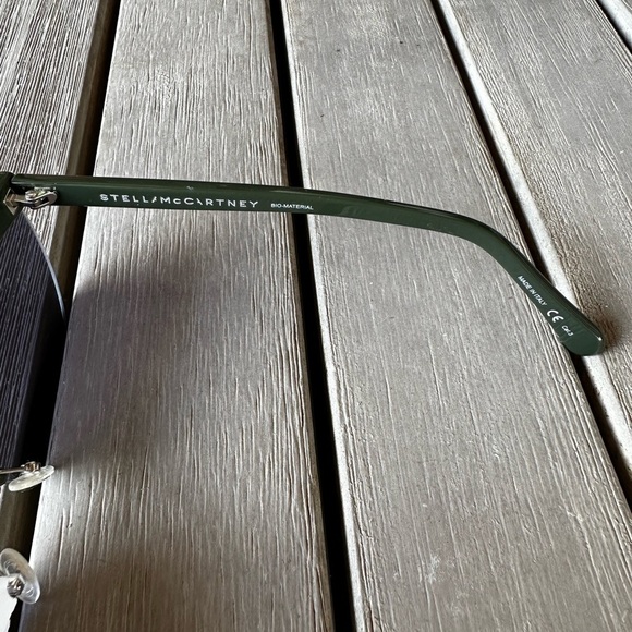 STELLA McCartney sunglasses Olive Green Mirrored Gray Lens antireflective Wicked - Picture 13 of 14
